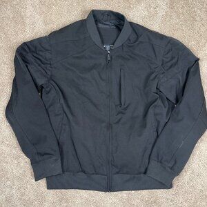 Z1R Shaman Bomber Jacket Mens M Black Motorcycle Biker Padded Protective Coat